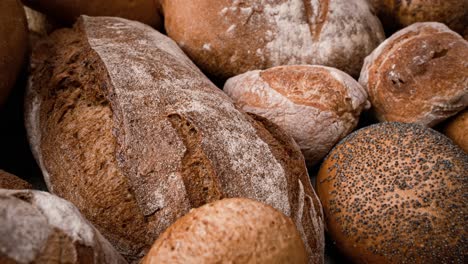 freshly baked natural bread is on the kitchen table.