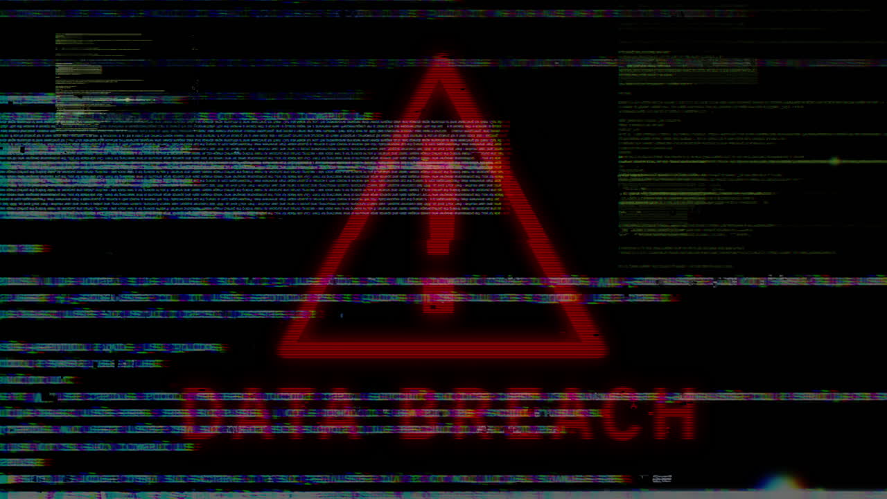 pantalla de advertencia de violación de datos