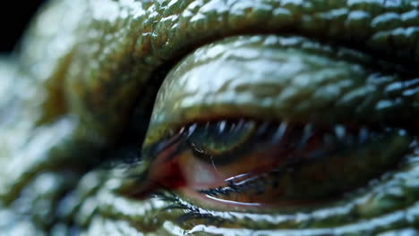 close-up of a reptile eye