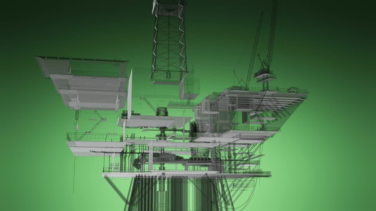 plataforma de procesamiento central de petróleo y gas de bucle giratorio