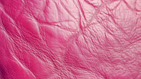 pink leather texture dynamically changing under shifting light, revealing intricate surface details with elegant, vibrant color gradations and smooth reflective qualities