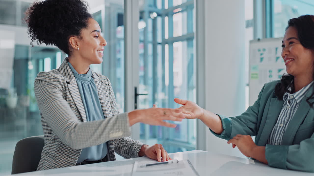 Business meeting and contract signing