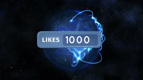 like button and globe