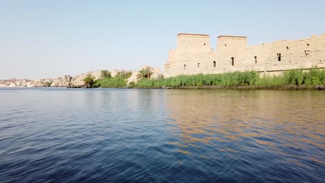 Hyperlapse-Video-Des-Tempelkomplexes-Auf-Der-Insel-Philae-Am-Nil,-Philae-Tempel,-Assuan,-Ägypten