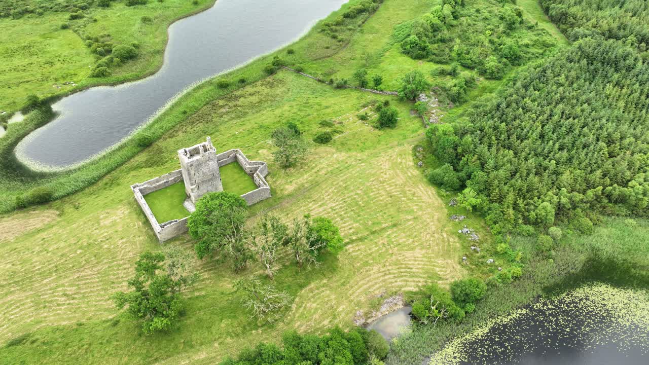 Irish castles romantic fiddaun castle Galway surrounded by lush greenery Ireland epic Locations and Landscapes