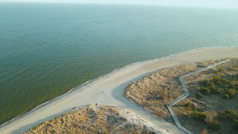 empty beach on peninsula hel in the morning