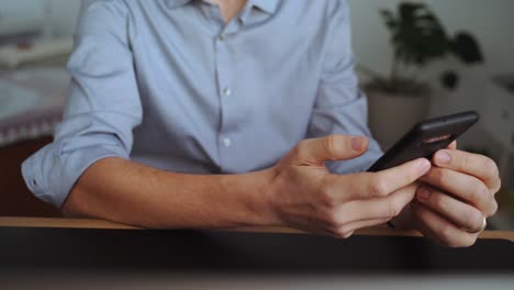 Cheerful-man-having-video-call-with-coworkers