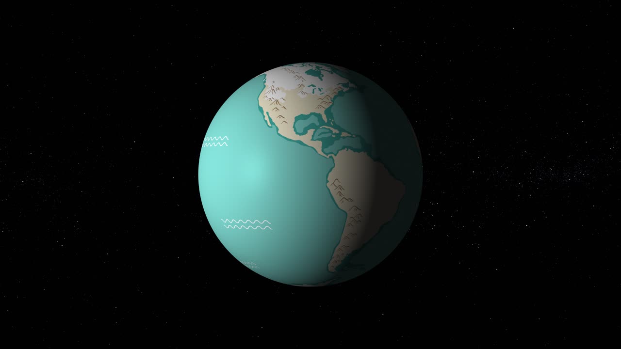 la tierra girando en el espacio durante 18 segundos