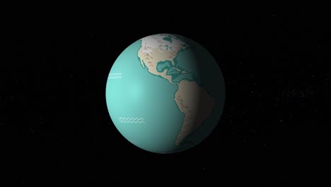 la tierra girando en el espacio durante 18 segundos
