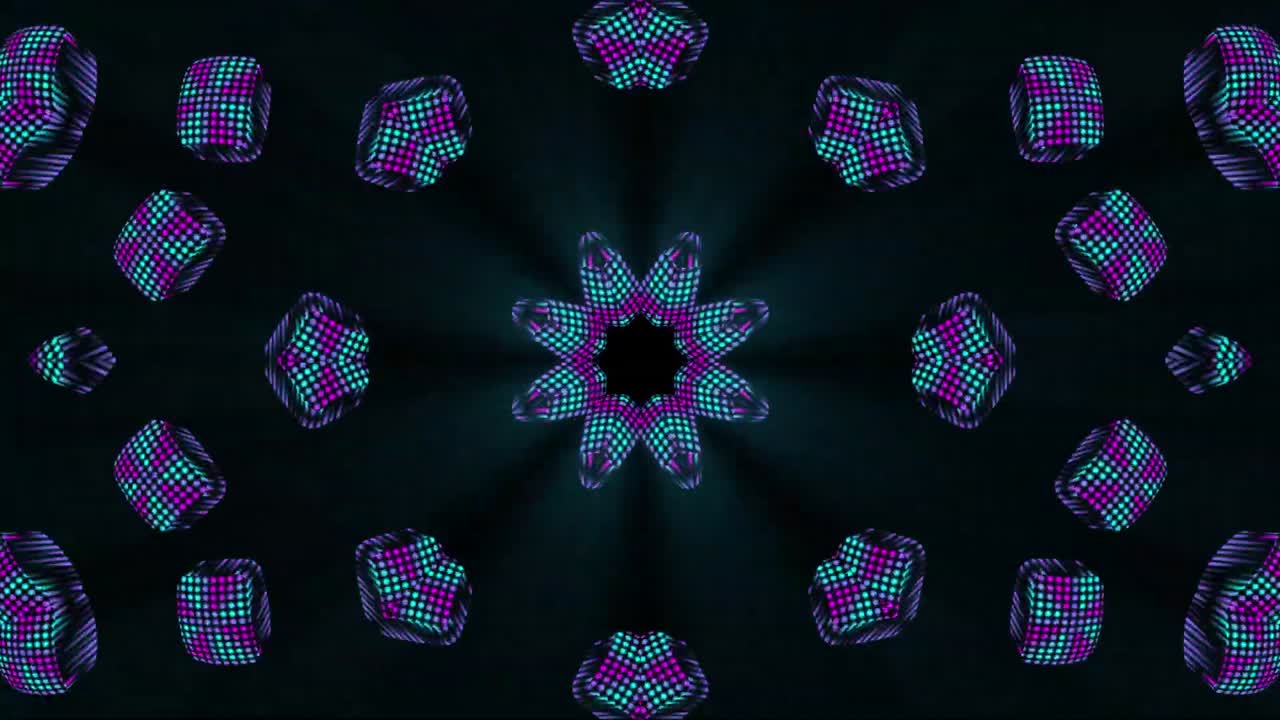 video de fondo de movimiento abstracto de caleidoscopio