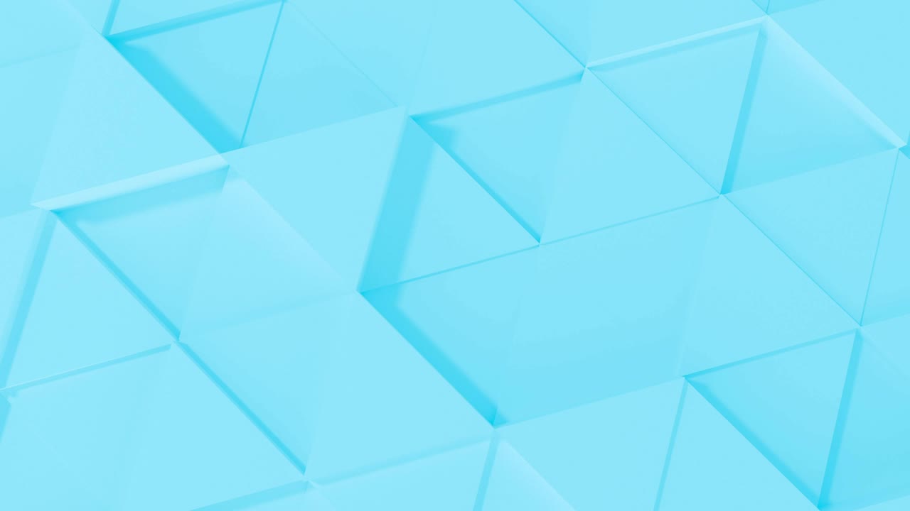 추상적인 3d 기하학 블루 트라이글 벽 애니메이션, 4k 컴퓨터 렌더링 영상, 루프
