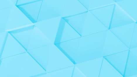 abstracto 3d geométrico triángulo azul animación de pared. 4k imágenes de renderización por computadora. bucle.