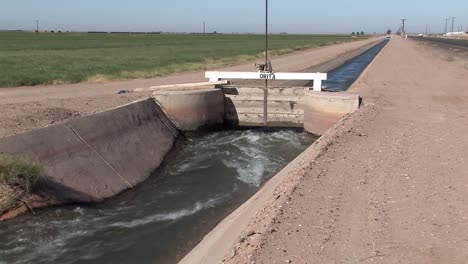 irrigation ditch in southern california, usa