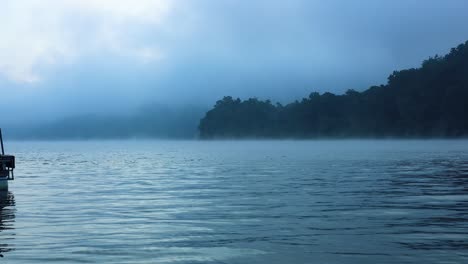 foggy river with mountains in chiang mai