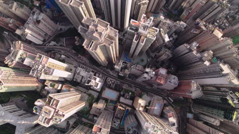 aerial top view of financial district and business center in smart city in asia