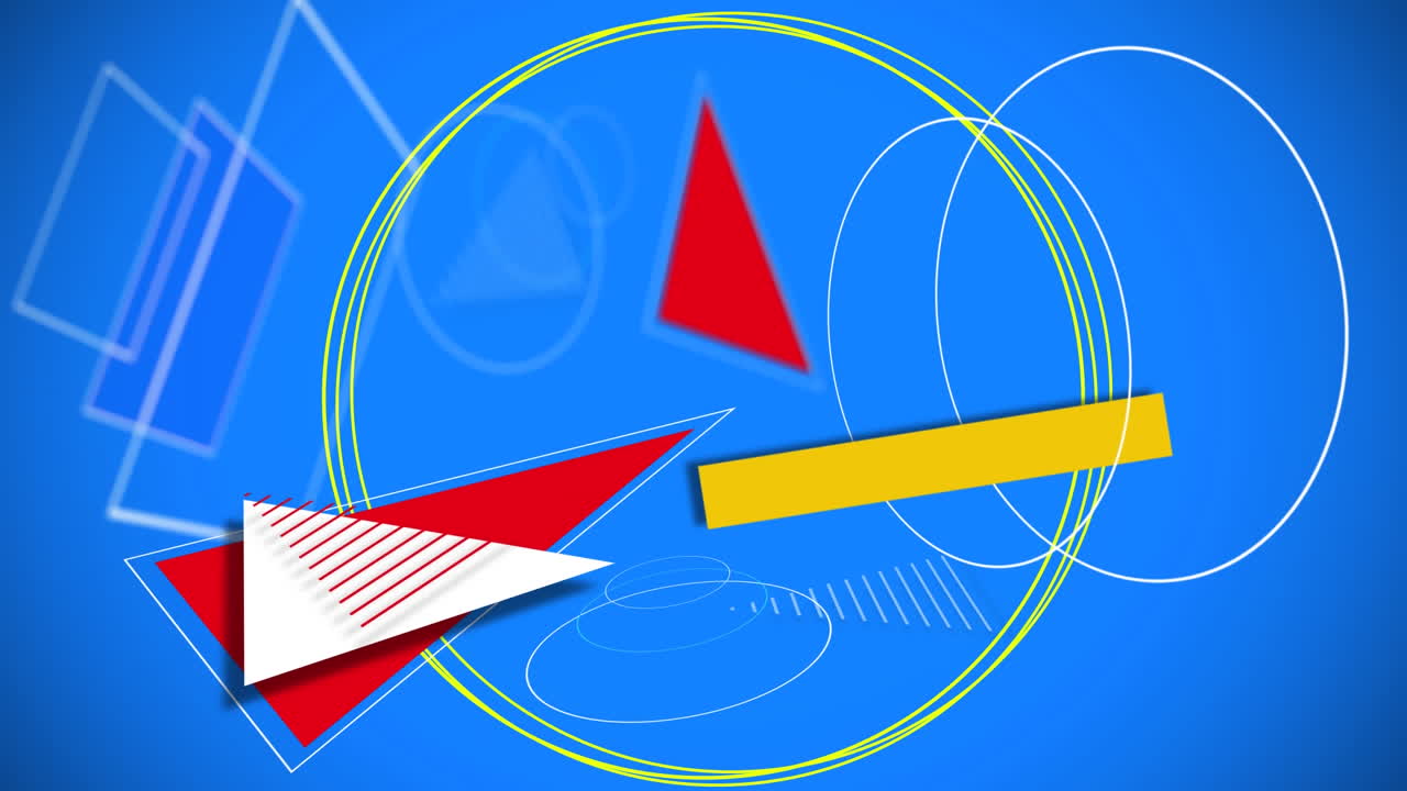 파란색 바탕에 다른 모양이 있습니다.