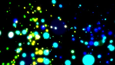 partículas de colores flotantes