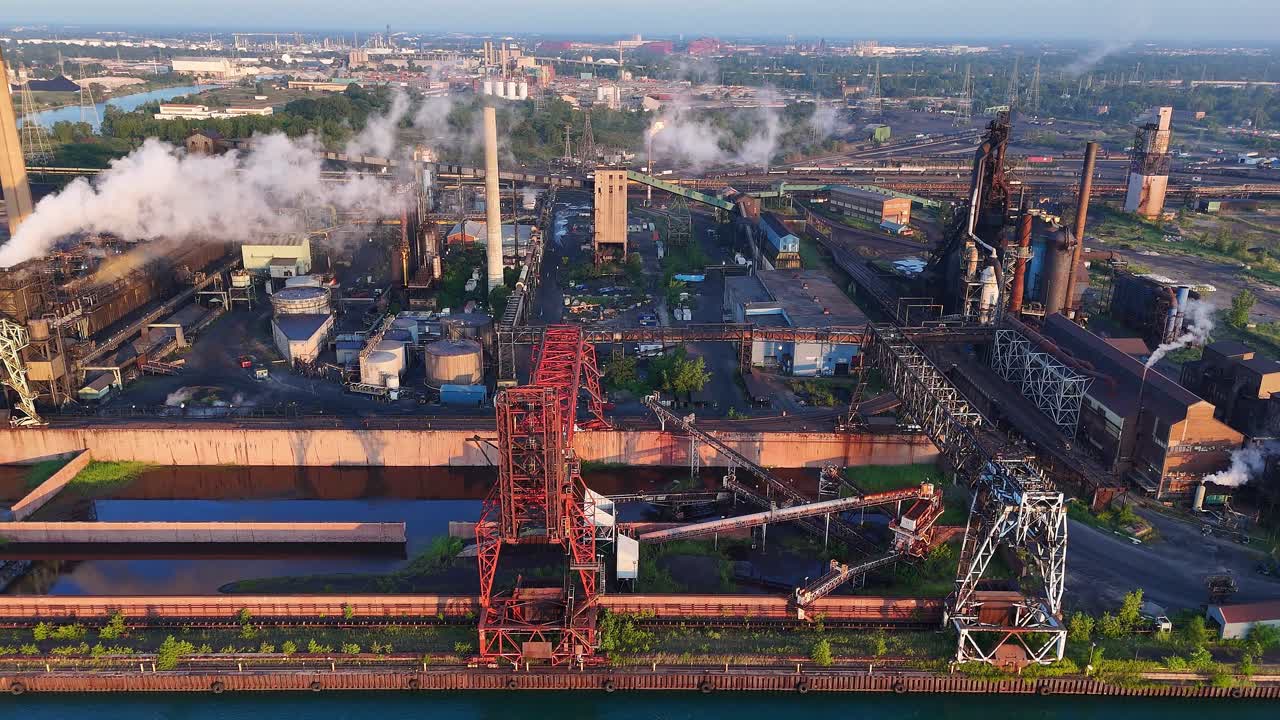 Aerial View of a Steel Mill