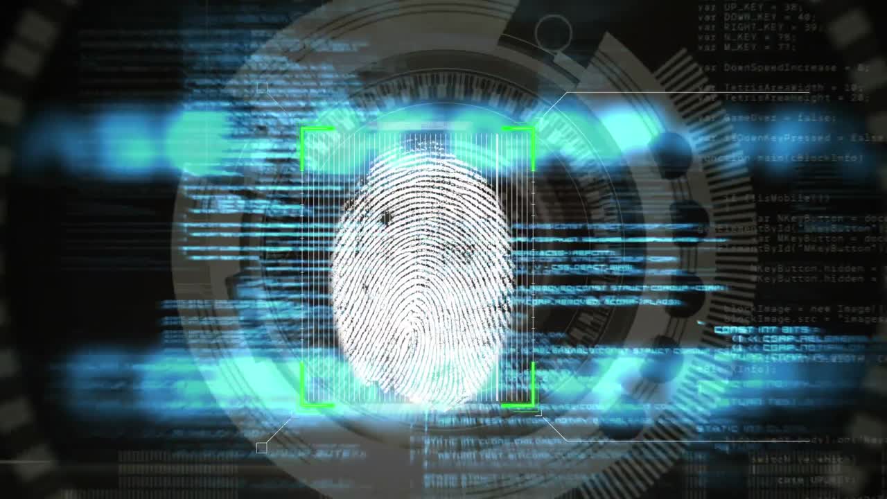 escáner de huellas dactilares contra el procesamiento de datos en segundo plano