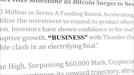 business news headline in different articles