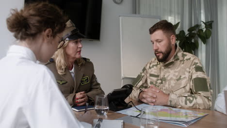 Meeting-in-a-military-office