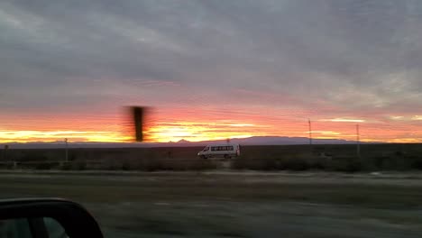 stunning sunset over desert landscape