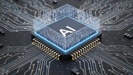 exploring the future of technology: a close-up on a modern ai microchip capturing the essence of artificial intelligence integration in electronics