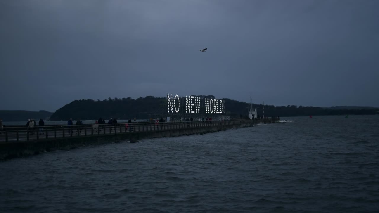 "NO NEW WORLDS" art structure medium shot