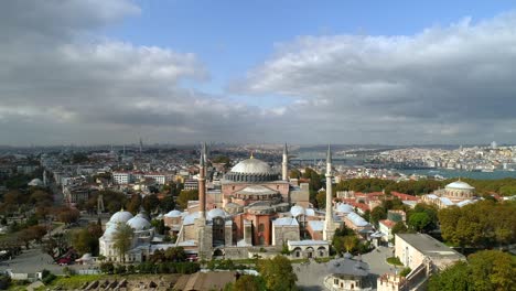 hagia sophia: vista aérea de la ciudad vieja de estambul