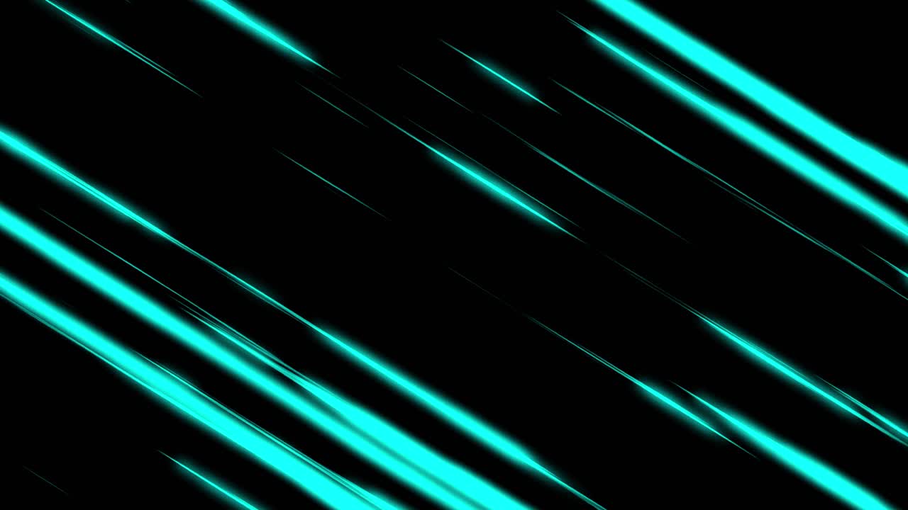 Loop tanpa batas dari garis kecepatan gaya anime diagonal cyan yang bersinar, latar belakang animasi yang bagus untuk menambahkan kesan kecepatan dan gerakan