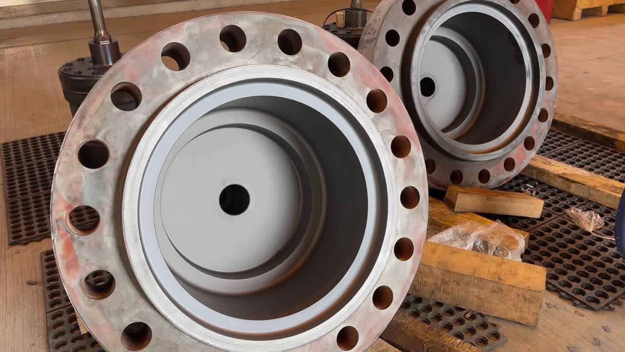 유지보수를 위해 해체 된 증기 브의 몸체