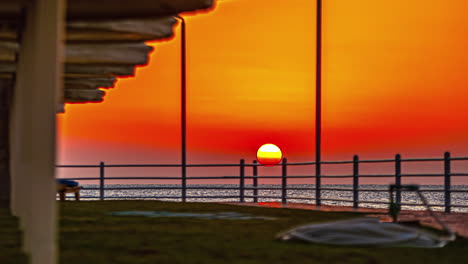 sunrise timelapse at exotic beach house