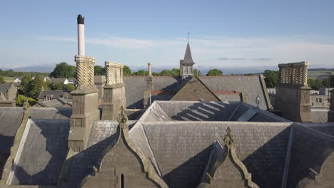 aerial view of sunnyside abandoned hospital, montrose, angus, scotland