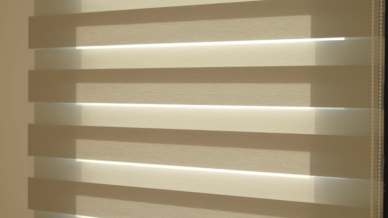 Close-up of Beige Venetian Blinds