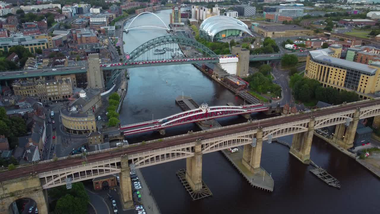 Aerial View of Newcastle upon Tyne, England