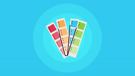 diseño gráfico animación de herramientas de paleta