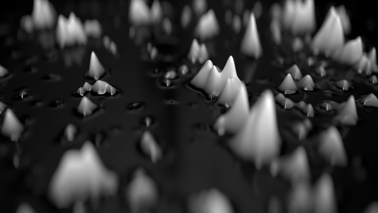 Abstract black and white ferrofluid background