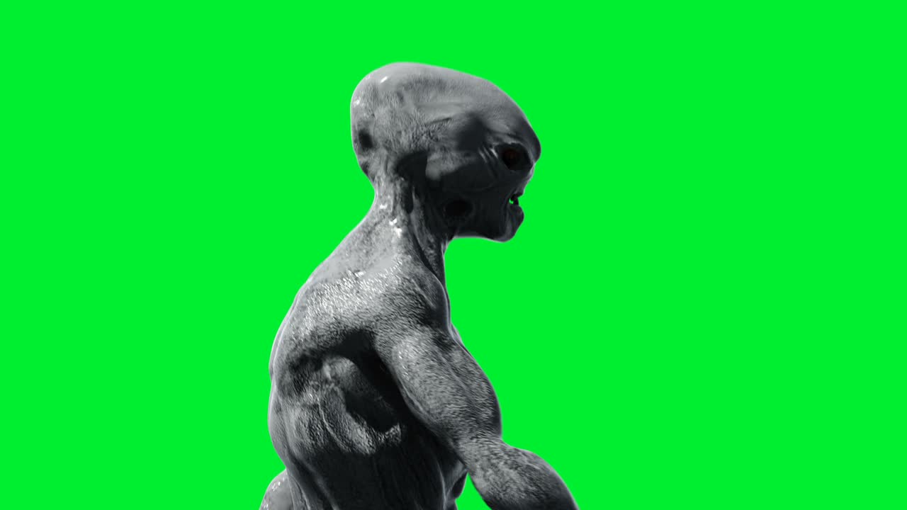 animación de monstruos aterradores. físico, movimiento, desenfoque. animación realista en 4k. pantalla verde