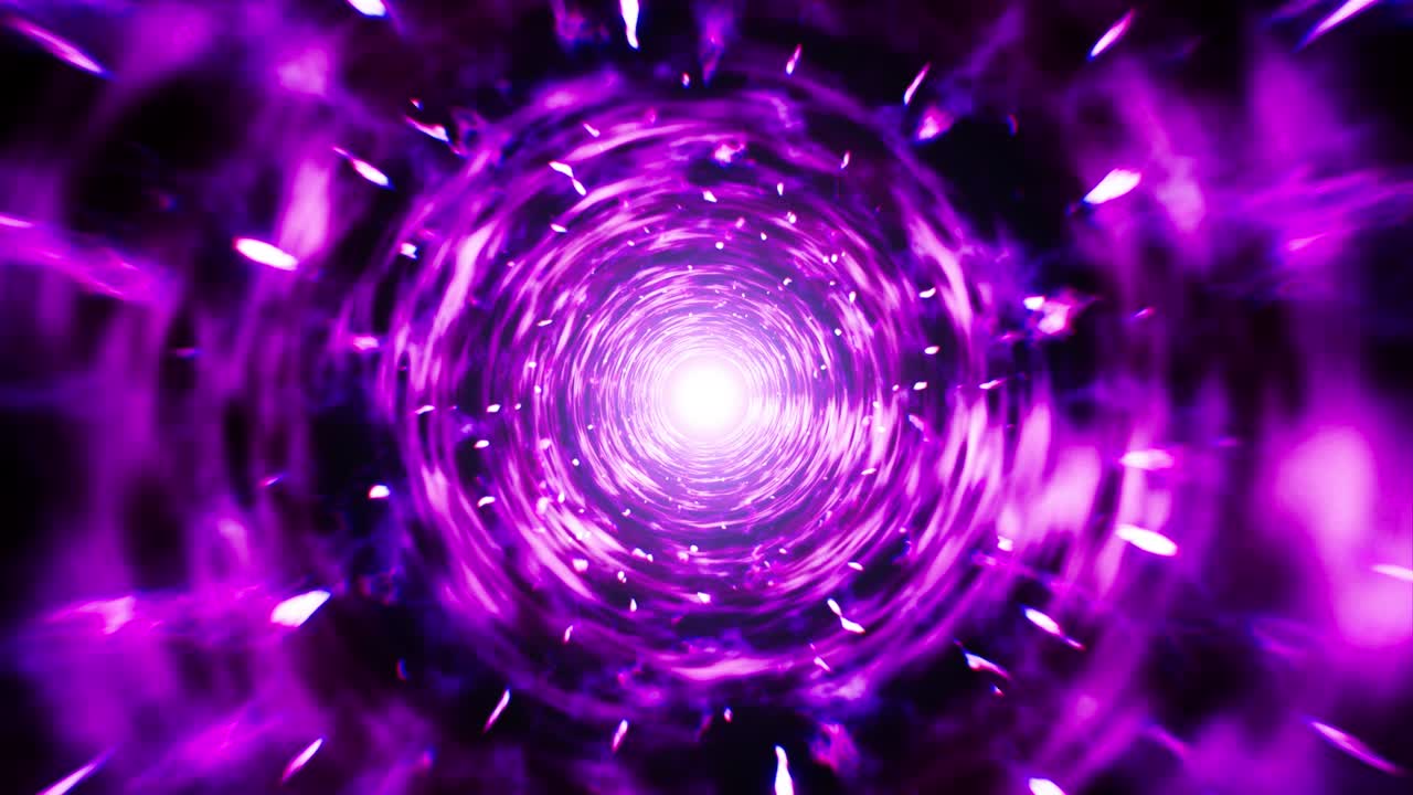 bucle de túnel de energía dimensional púrpura brillante