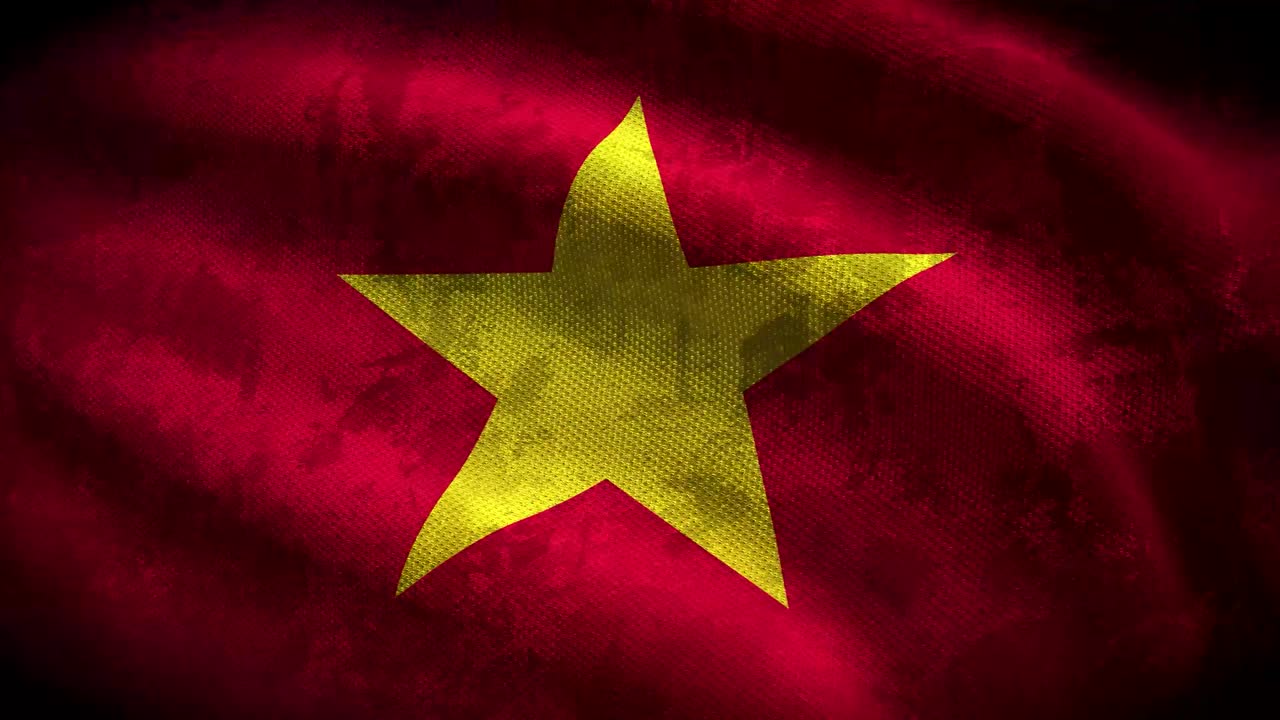 la bandera grunge de vietnam es una animación de bucle.