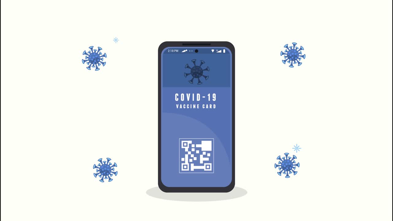 certificado digital de vacunación contra la covid-19 en el teléfono inteligente