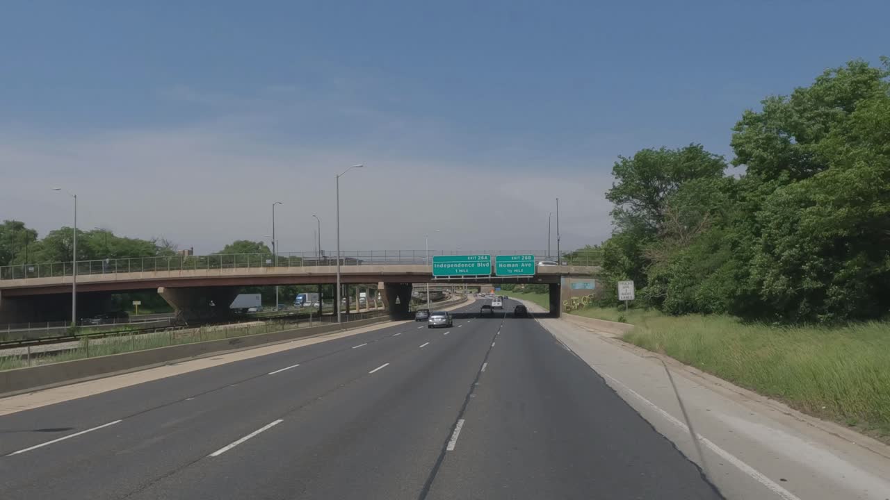 Traveling in Chicago Illinois on i290 near the Chicago loop