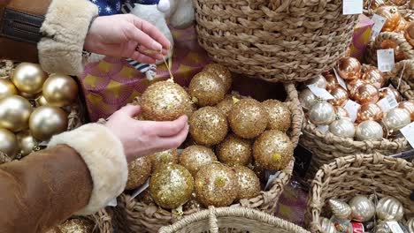 Selection-and-Shopping-in-the-store-for-Christmas-decorations-for-the-Christmas-tree.