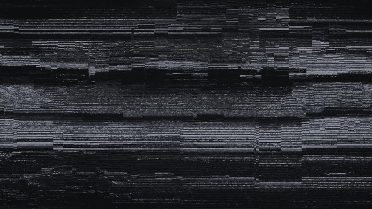 Abstract Digital Glitch Effect with Horizontal Lines