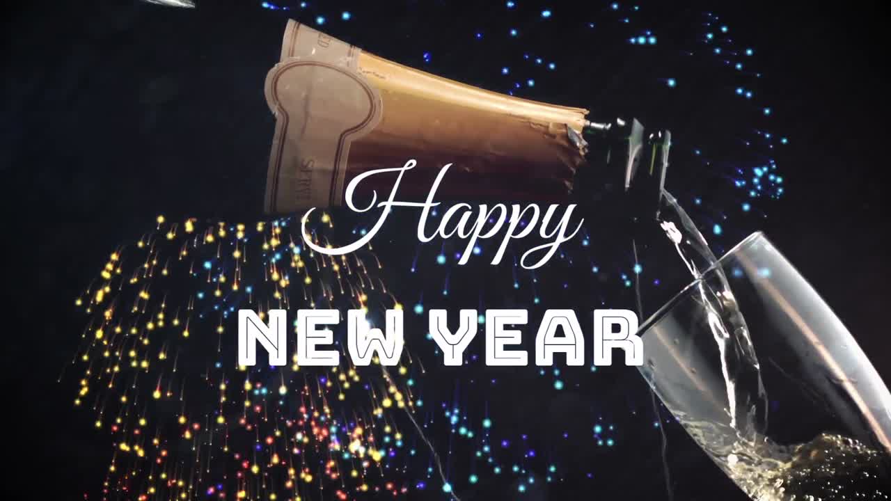⁇ 페인과 불꽃놀이에 새해 축하를 쓴다.