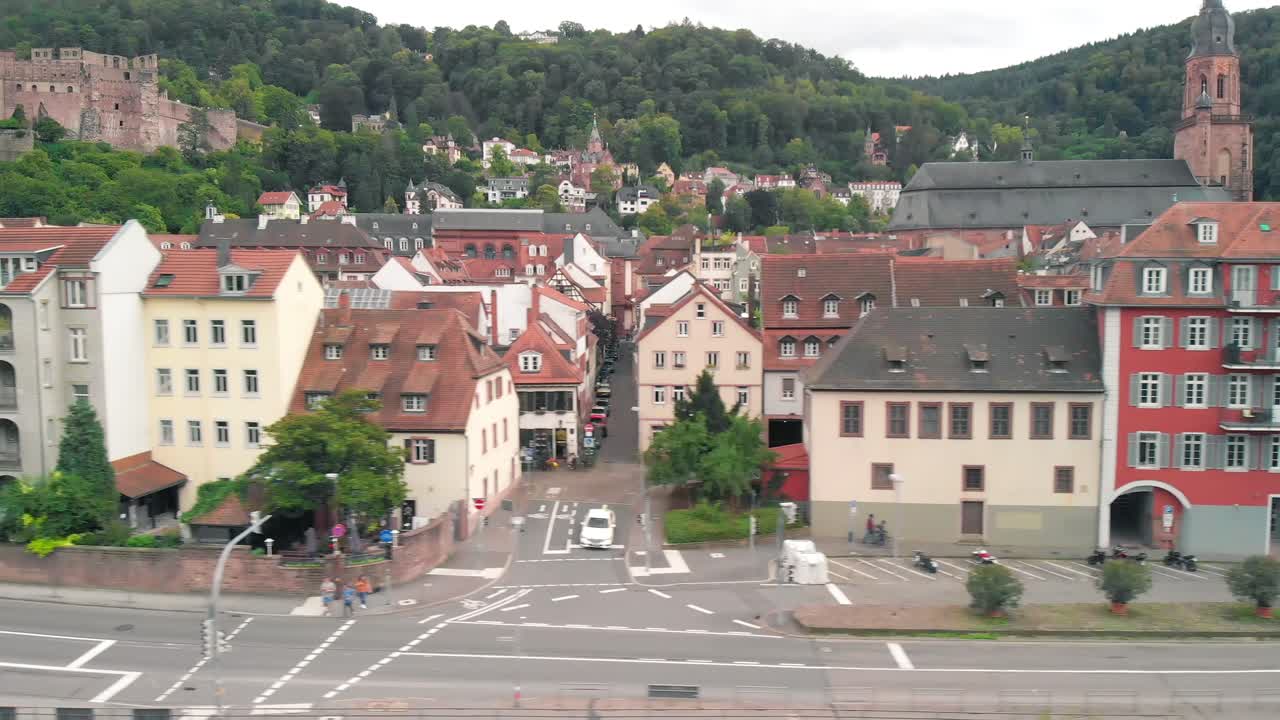 Vista aerea della città di Heidelberg, Germania