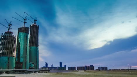 nueva construcción en bahrein - lapso de tiempo - pan derecha