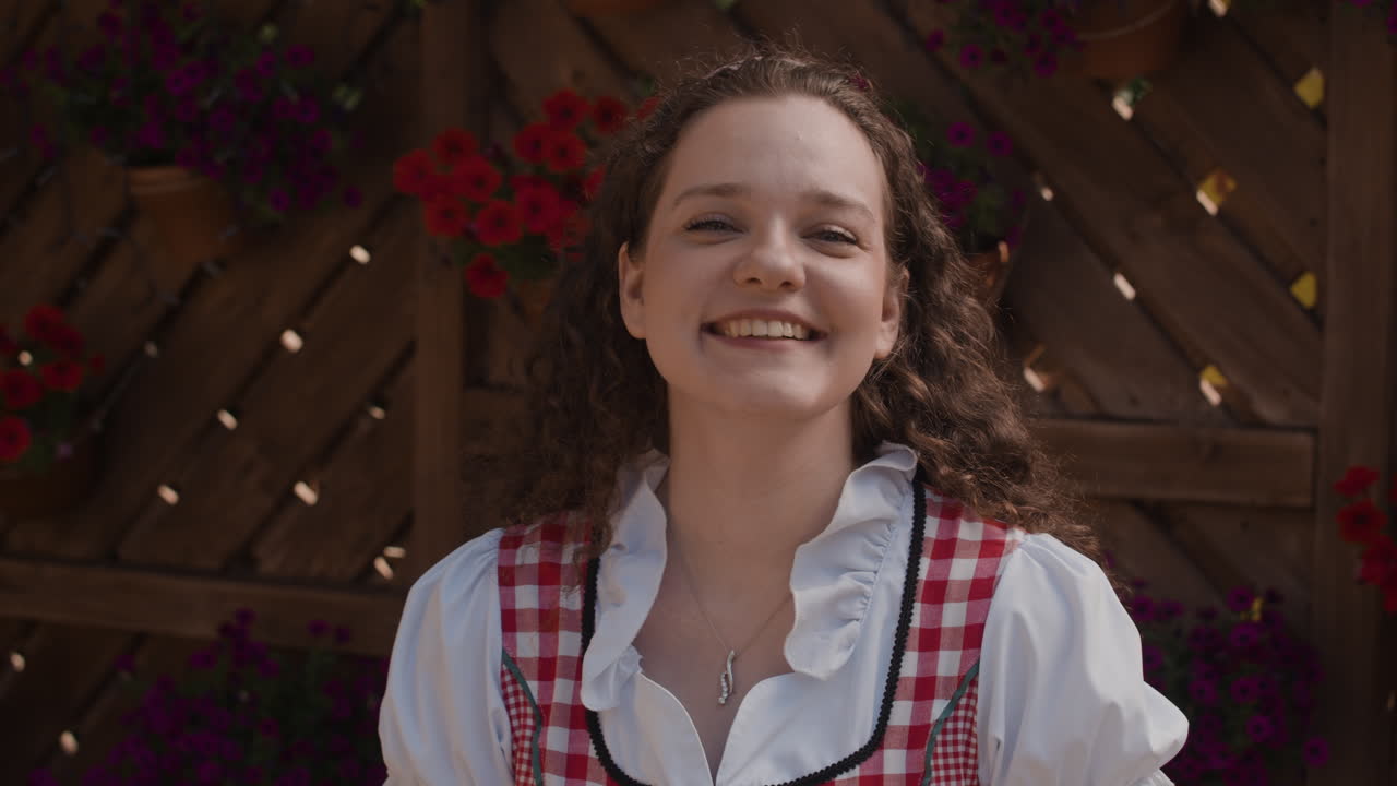 Woman wearing a dirndl