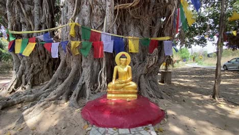 Uno-De-Los-Lugares-Donde-Gautam-Buddha-Solía-Meditar-En-Los-Primeros-Días-En-Bodh-Gaya,-India