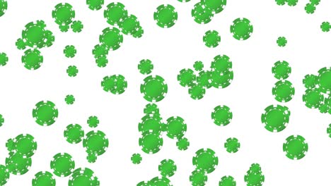 green poker chips multiplying and spreading out